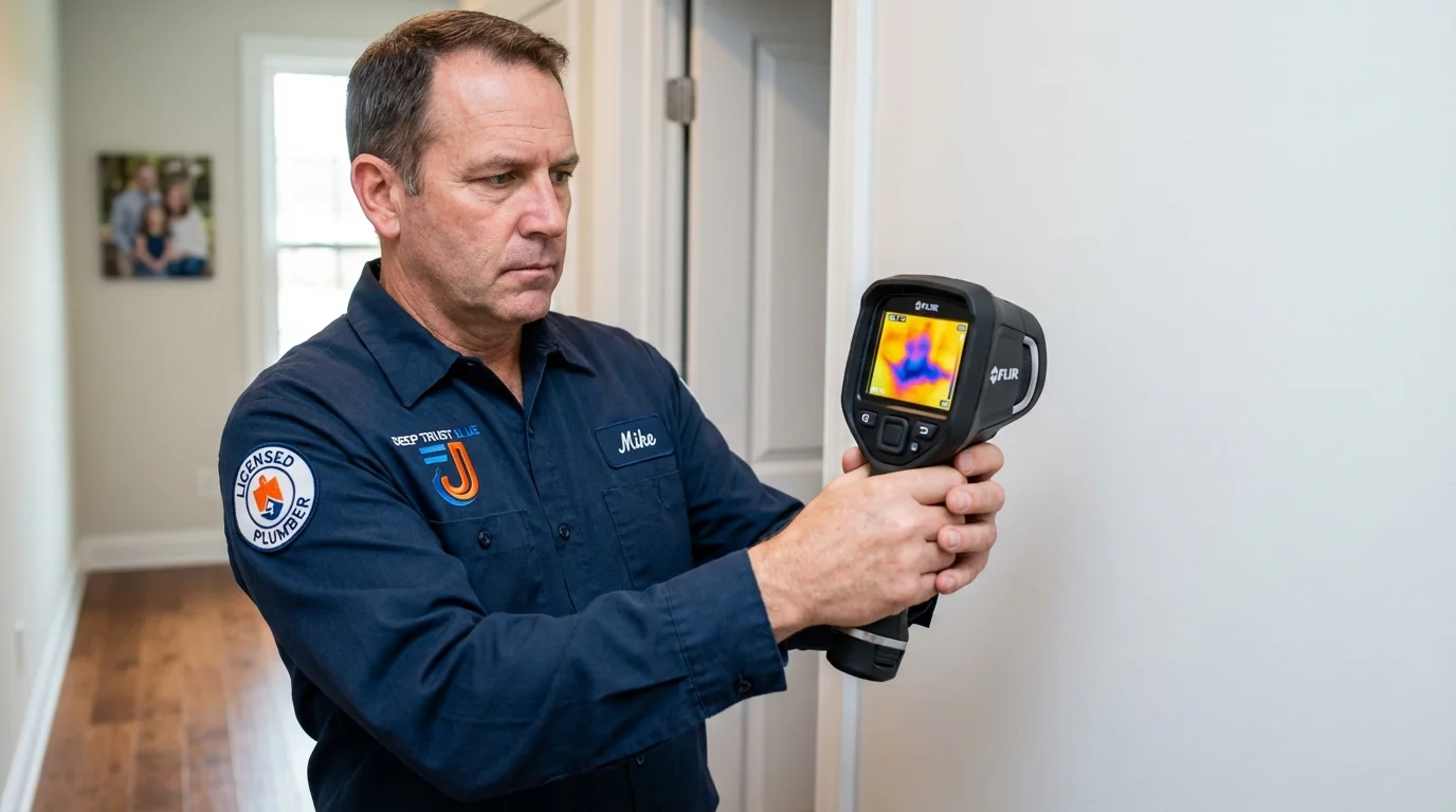 Thermal imaging leak detection by Johns Plumbing LLC in Clanton